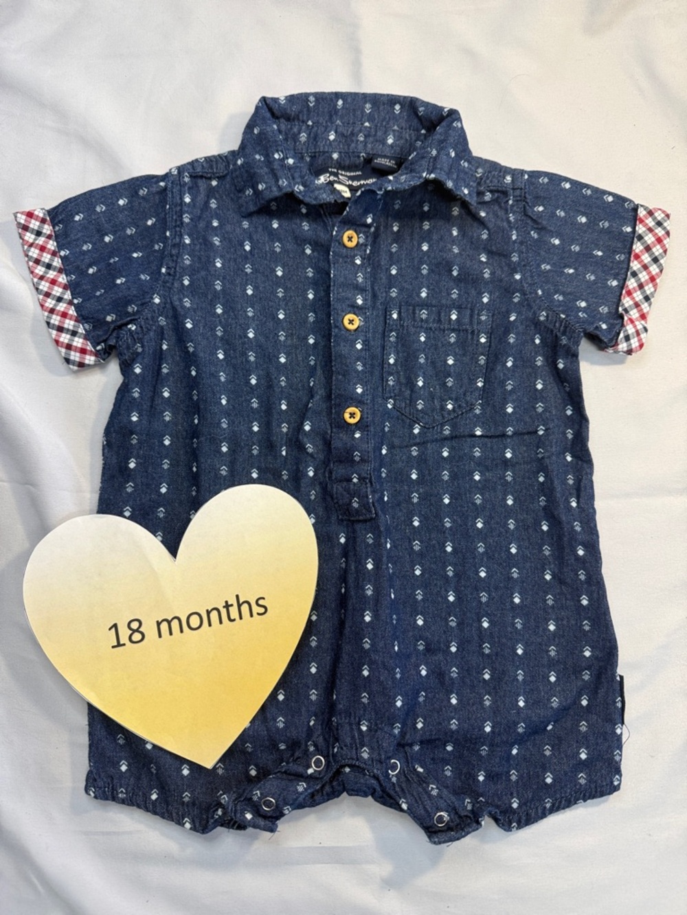 Ben Sherman - Button down Romper size 18 months